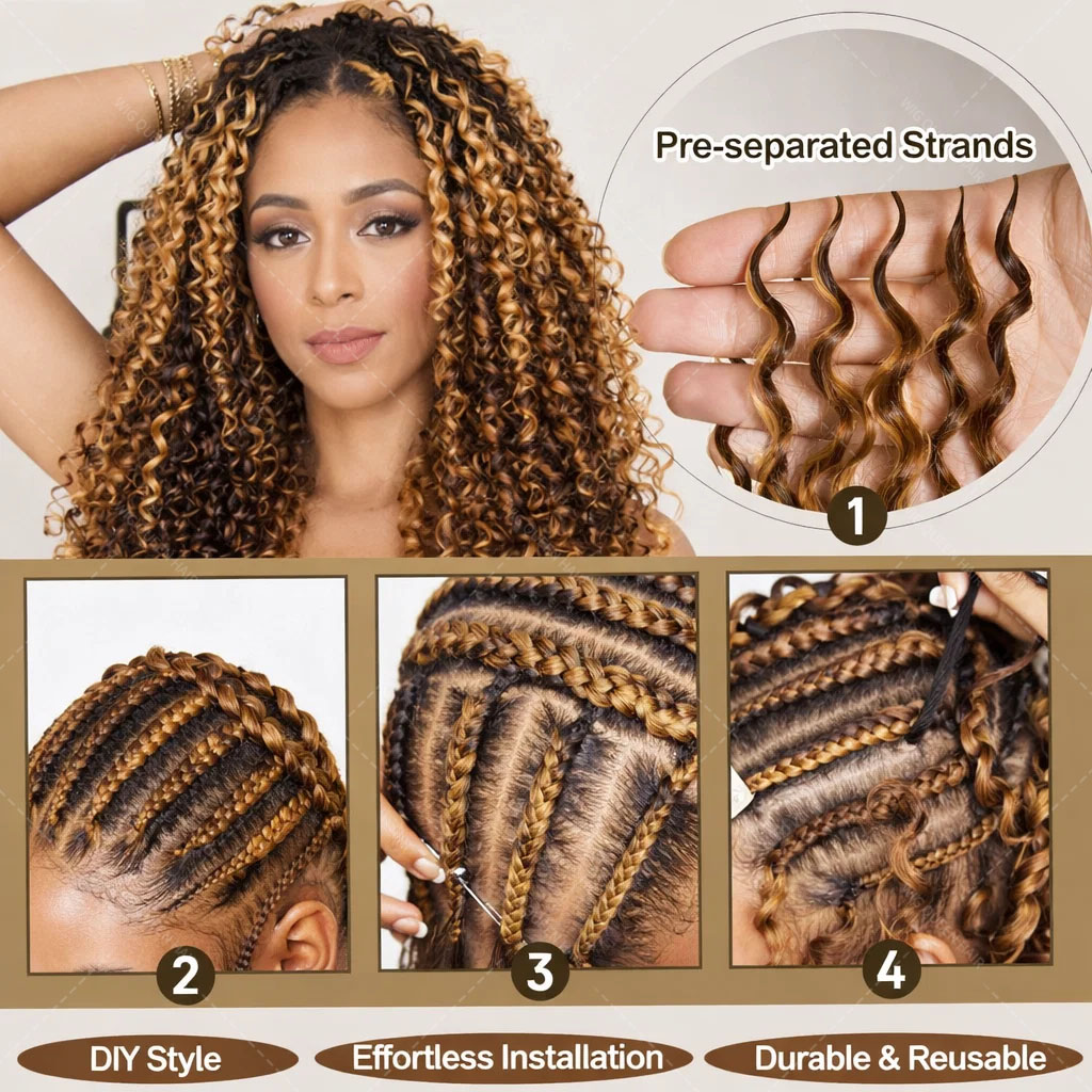 P427 Highlight Burmese Curly F - огляд і ціна Feather Hair Extension