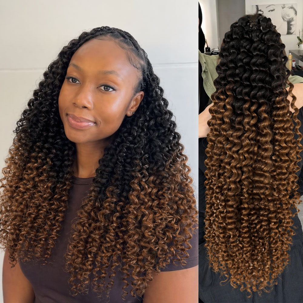 TB30 Brown Kinky Curly Crochet - огляд і ціна Feather Hair Extension