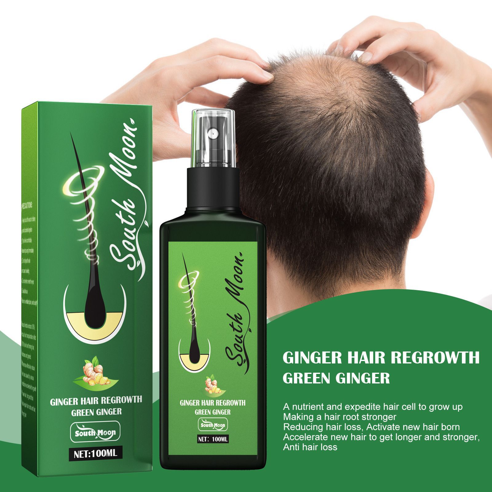 South Moon Ginger Hair Growth  - огляд і ціна Hair Care Frizzy Hair