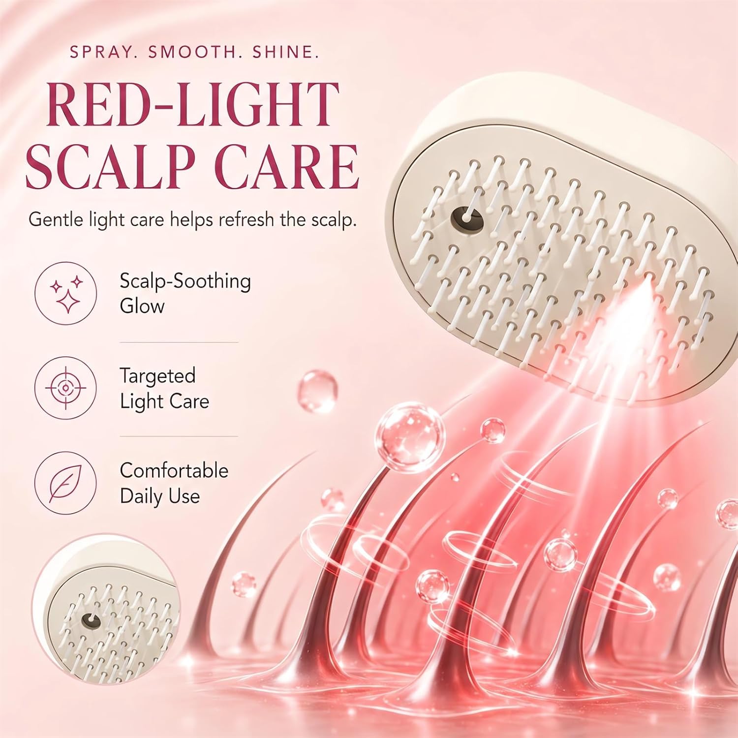 Multifunctional Massage Comb,E - огляд і ціна Hair Care Essence Oil Spray