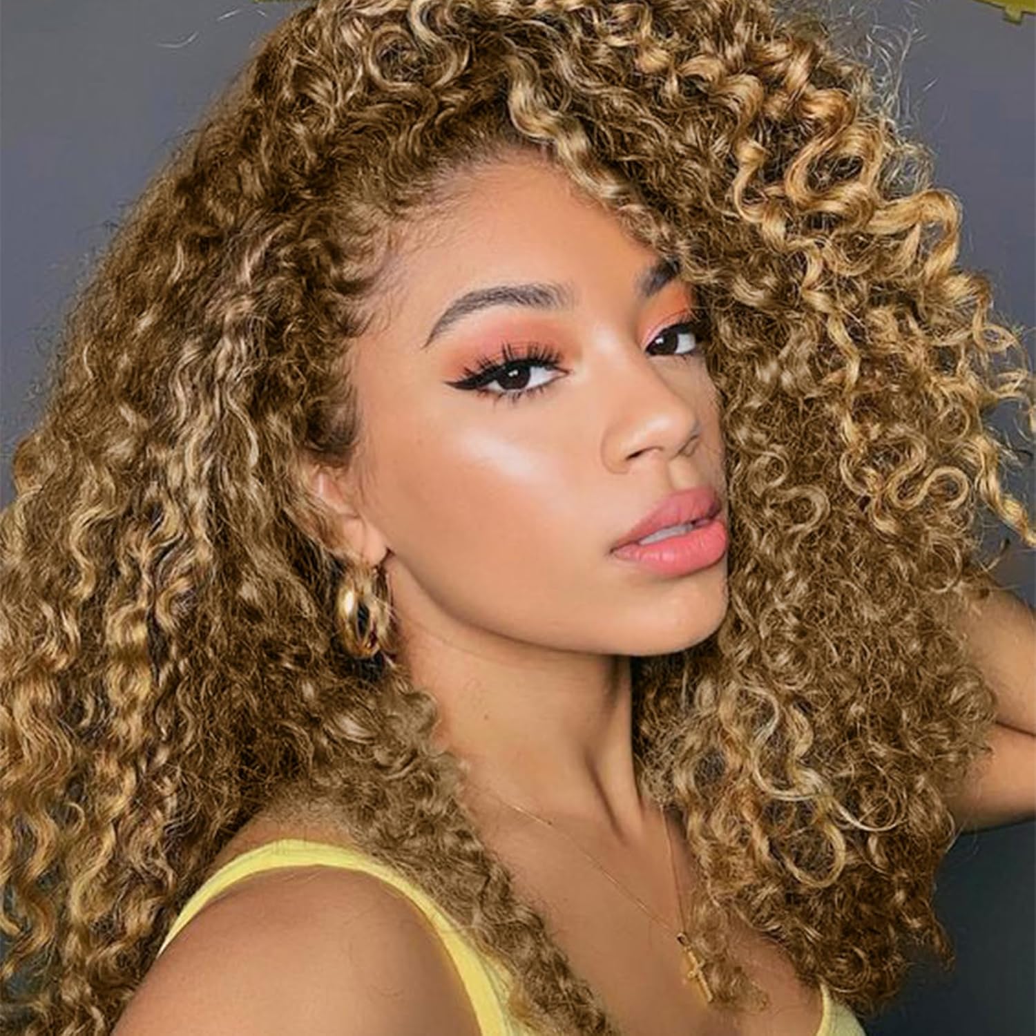 Honey Blonde Highlight Colored - огляд і ціна Feather Hair Extension