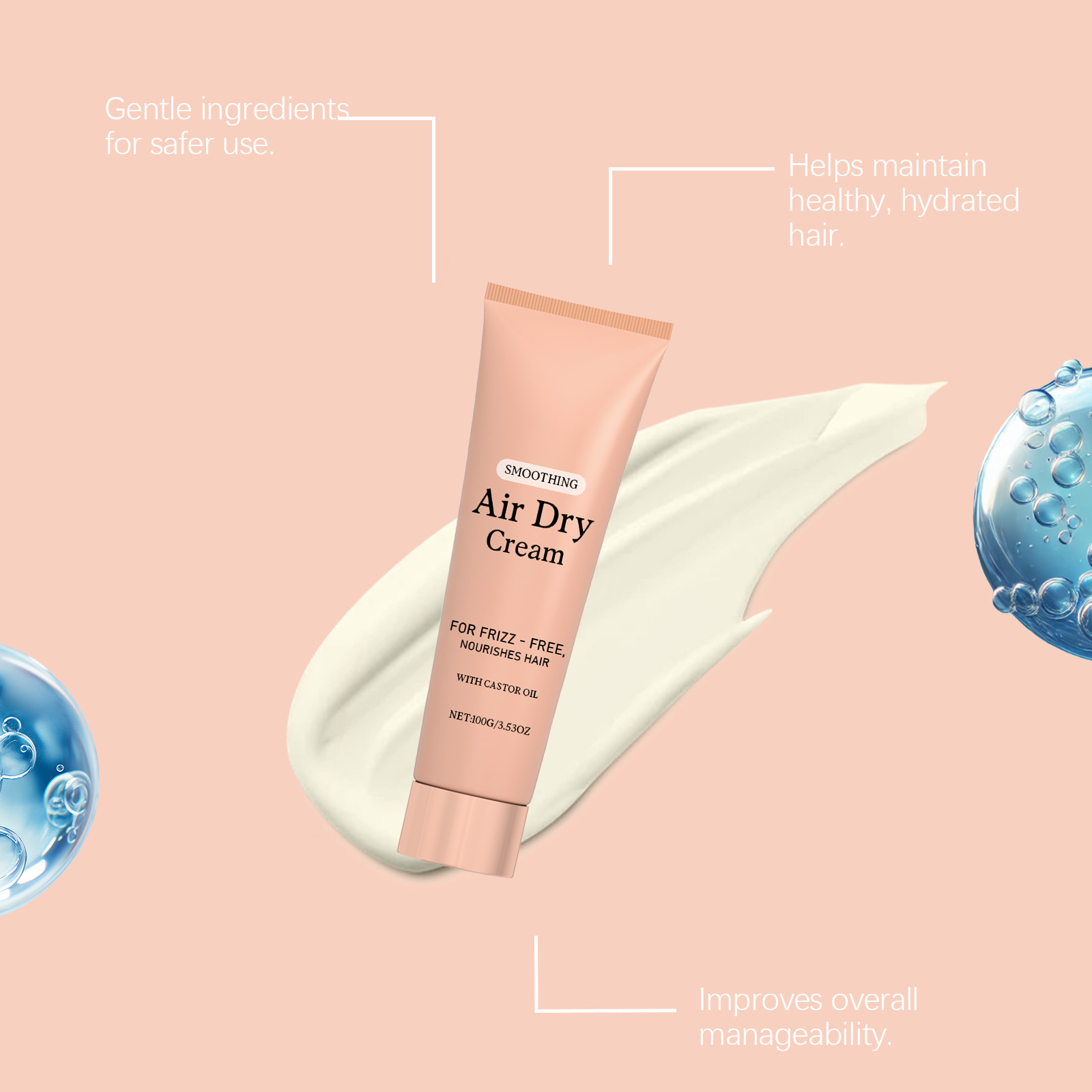 Air Dry Smoothing Hair Cream A - огляд і ціна Hair Care Frizzy Hair